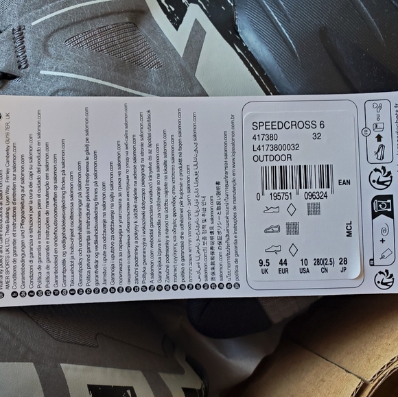 Salomon Speedcross 6 Quiet Shade/Black/Pearl Blue Running Shoe Men's US Size 10 - Picture 8 of 9